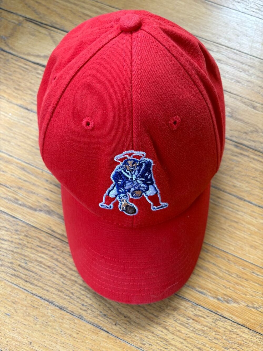 New England Patriots Red Hat 47 Brand with Vintage Logo - Youth, Adjustable